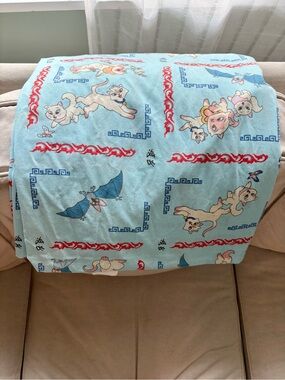 Vintage SAGWA THE CHINESE SIAMESE CAT Twin Flat Bedsheet